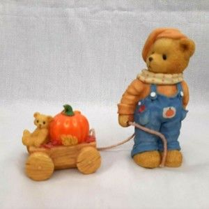 Cherished Teddies Daniel You're My Little Pumpkin Boy Wagon Figure #176214 1996